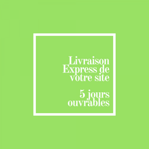 Livraison Express 5 jours ouvrables de votre site Internet (au lieu de 2 à 4 semaines)